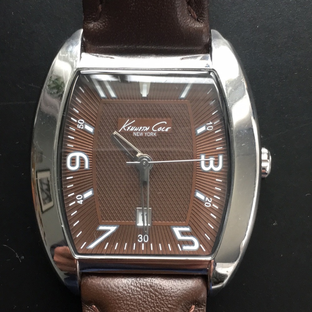 Kenneth Cole brown leather watch